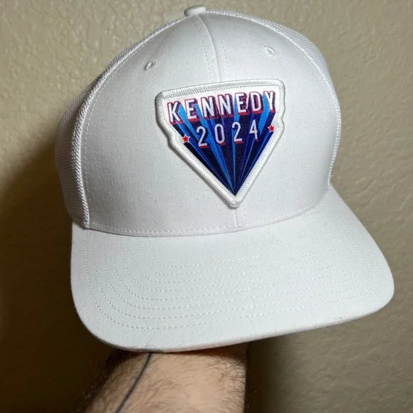Kennedy 2024 RFK Jr Trucker Hat Richardson Mens OSFM White Campaign SNAPBACK GUC - Picture 1 of 7